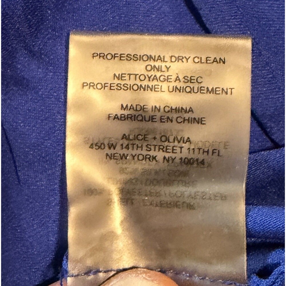 Alice+Olivia XS/2 Clover Lace Backless Dress Bodycon Silk Cocktail Formal Sexy - Picture 5 of 16